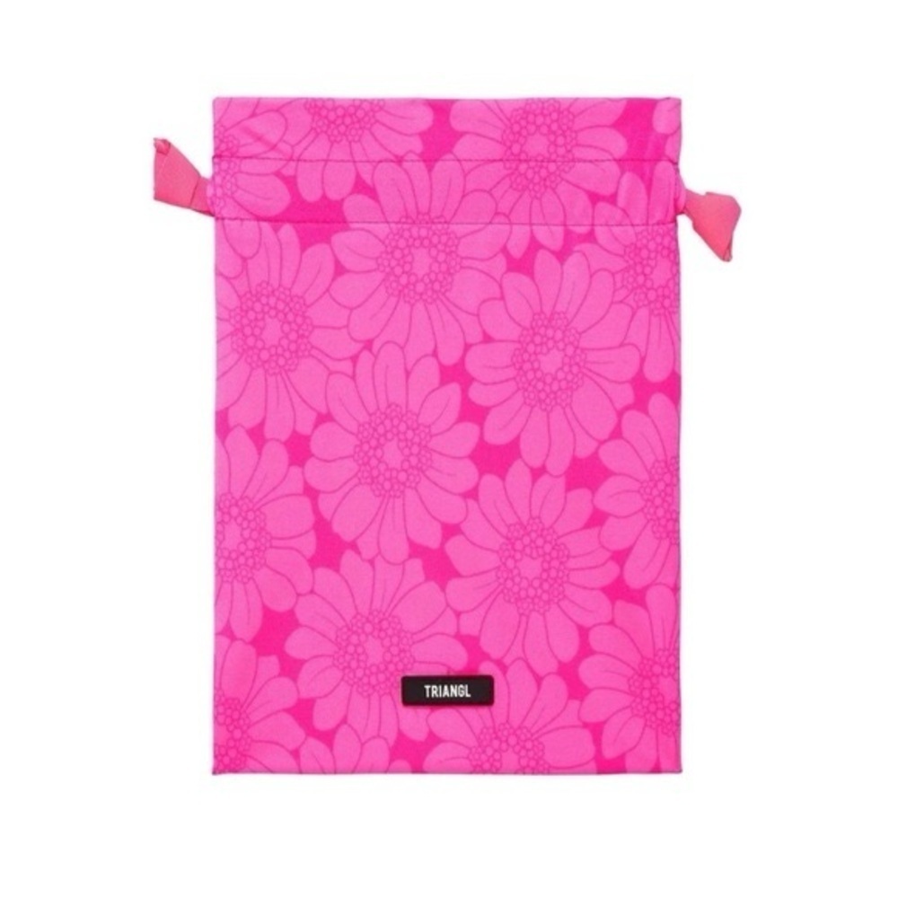 Triangl Pitaya Floral Drawstring Bag for Swimsuits Bikinis Beach Travel Pouch